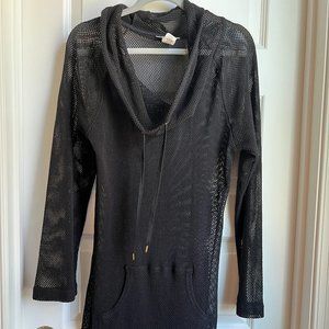 La Blanca Cowl Neck Black Swim Coverup Size S Small